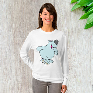 Funny Cartoon Polar Bear Cute Blue Character T-Shirt