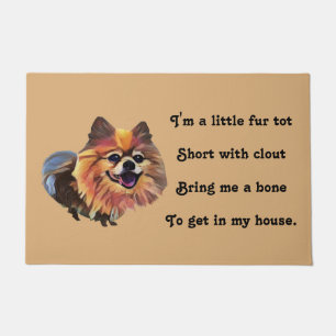 Funny Cartoon Pomeranian Doormat