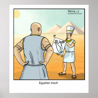 Funny Cartoon Poster- Egyptian Insult Poster