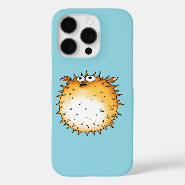 Funny Cartoon Puffer Fish Design Case-Mate iPhone Case (Back)