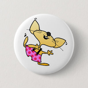 Funny Cartoon Rats Dance 6 Cm Round Badge