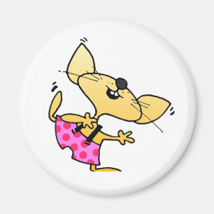 Funny Cartoon Rats Dance Magnet
