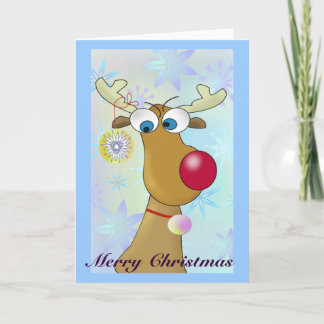 Funny Cartoon Reindeer Christmas Cards