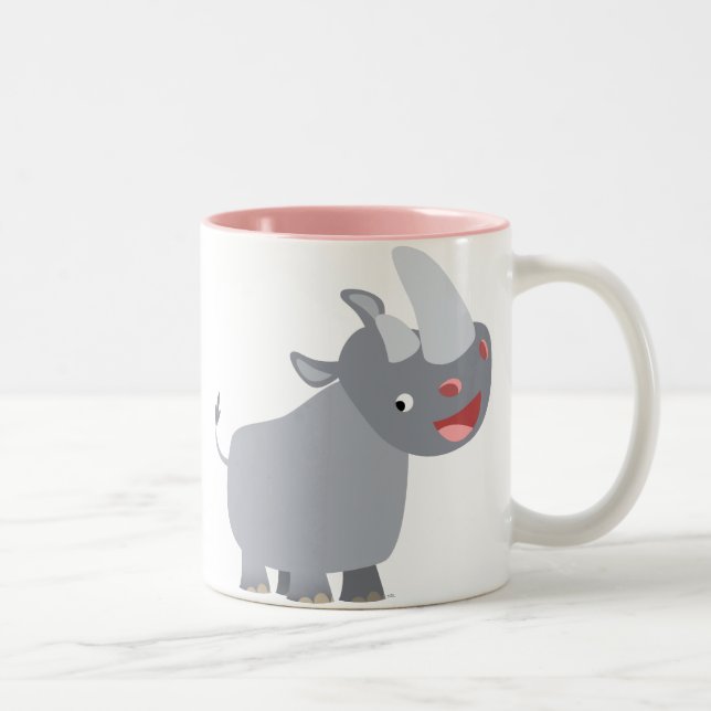 Funny Cartoon Rhino Mug (Right)