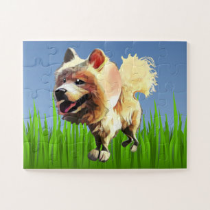 Funny Cartoon Samoyed Dog Kids 30 pc Puzzle