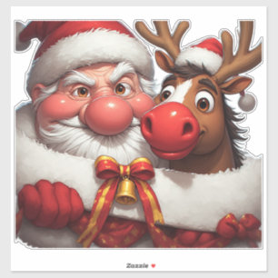 🎅 Funny Cartoon Santa & Reindeer Fun 🎄
