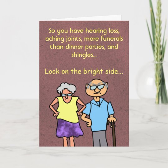 Funny Cartoon Seniors Discount Old Age Birthday Card | Zazzle.com.au