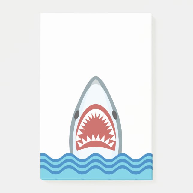 Funny Cartoon Shark Head Post-it Notes (Front)