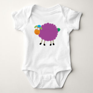 Funny cartoon sheep baby bodysuit
