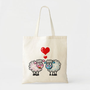 Funny cartoon sheeps, Wedding couple Tote Bag