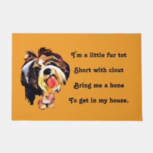 Funny Cartoon Shih Tzu Dog Doormat