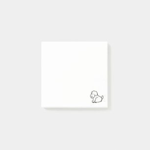 Funny Cartoon Sitting Dog Post-it Notes