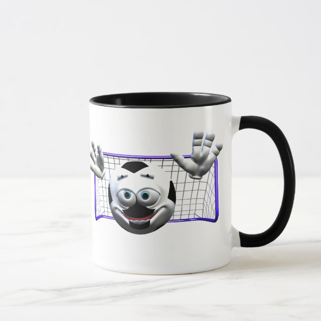 Funny Cartoon Soccer Ball Mug (Right)