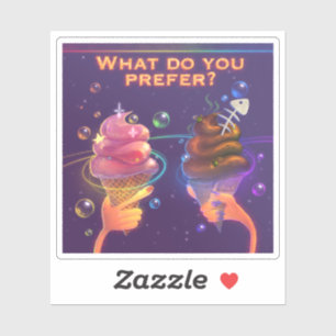 Funny Cartoon Sticker Ice-cream Motivational