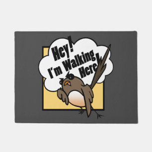 FUNNY CARTOON STYLE BIRD DOORMAT