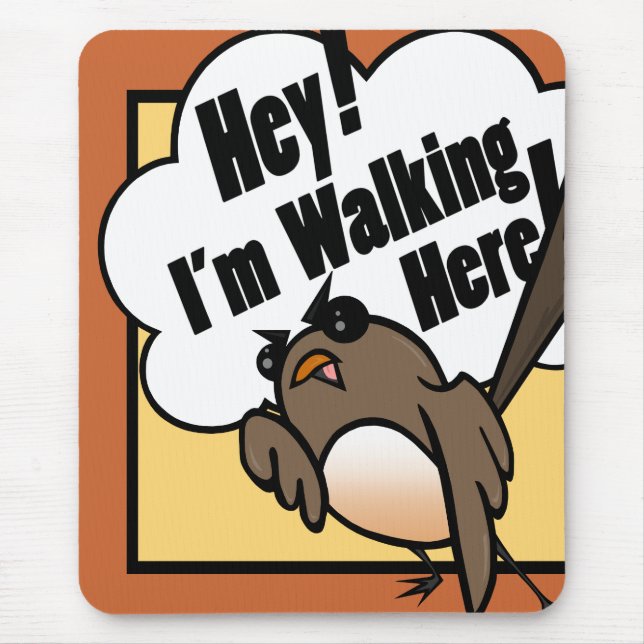 FUNNY CARTOON STYLE BIRD MOUSE PAD (Front)