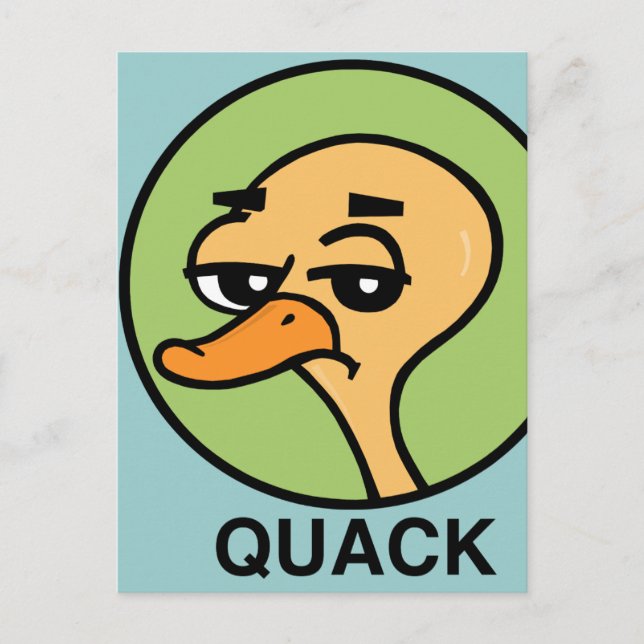 FUNNY CARTOON STYLE DUCK POSTCARD (Front)