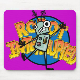 FUNNY CARTOON STYLE ROBOT MOUSE PAD
