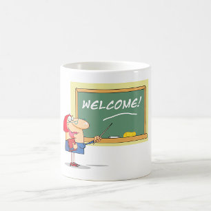 Funny Cartoon Teacher Welcome Back to School Coffee Mug