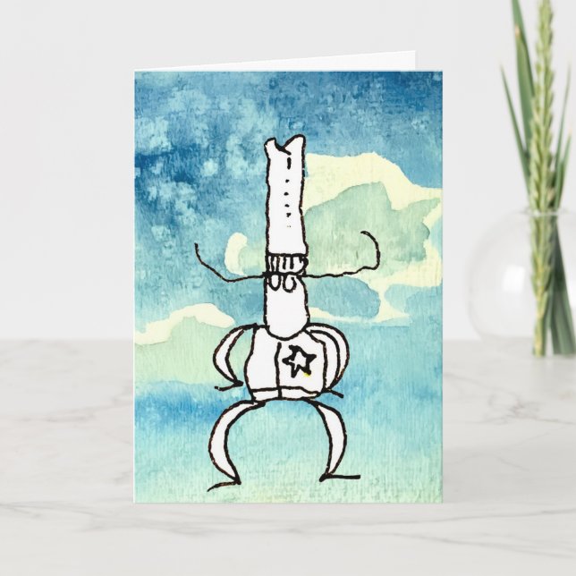Funny Cartoon Texas Cowboy Congratulations Card (Front)