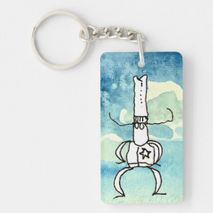 Funny Cartoon Texas Cowboy Key Ring