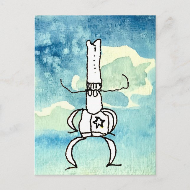 Funny Cartoon Texas Cowboy  Postcard (Front)