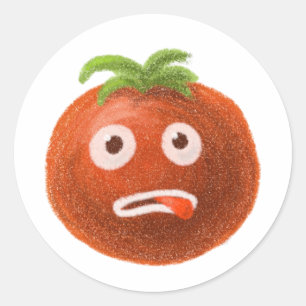 Funny Cartoon Tomato Sticker