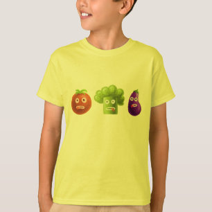 Funny Cartoon Vegetables Kids T-Shirt