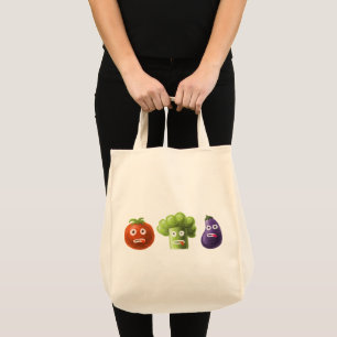 Funny Cartoon Vegetables Tote Bag