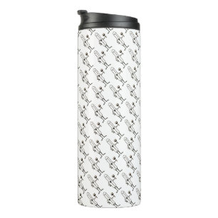 Funny Cartoon Waiters Guys Holding Wine Thermal Tumbler