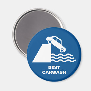 Funny Carwash Sign Magnet