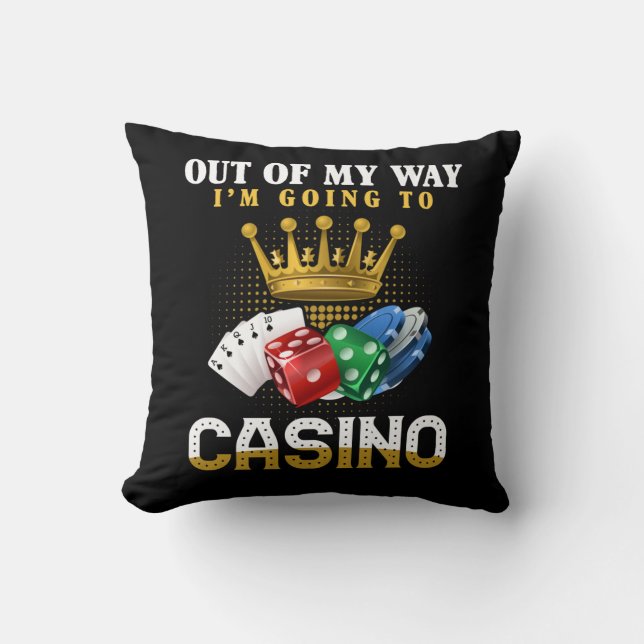 Funny Casino Gambling Poker Jackpot Lover Cushion (Front)