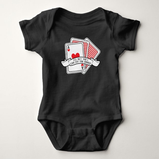 Funny Casino Playing Cards Bodysuit (Front)