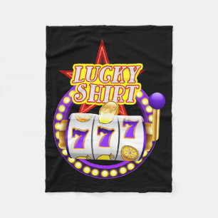 Funny Casino Slot Machine Jackt Lucky Fleece Blanket