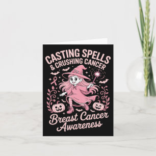 Funny Casting Spells And Crushing Cancer Witch Hal Card