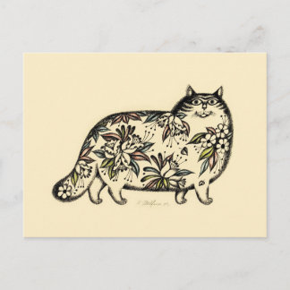 Funny Cat 2014 Calendar Postcard