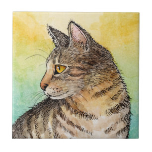 Funny Cat 645 Ceramic Tile