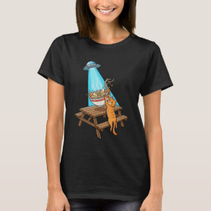 Funny Cat Alein Ramen Graphic Japanese Kawaii Anim T-Shirt