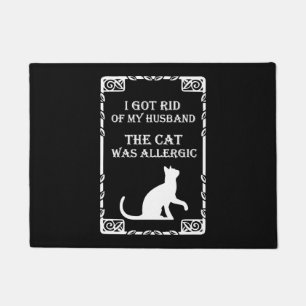 Funny Cat Allergic T-Shirt for Women Doormat