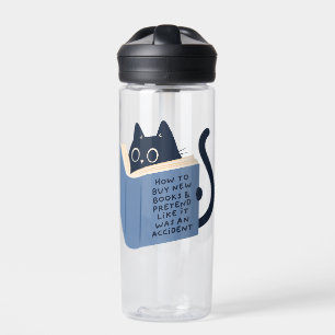Funny Cat and Book – Book Lover & Reading  Water Bottle