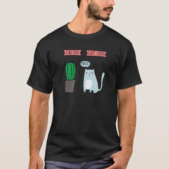 Funny cat and cactus T-Shirt