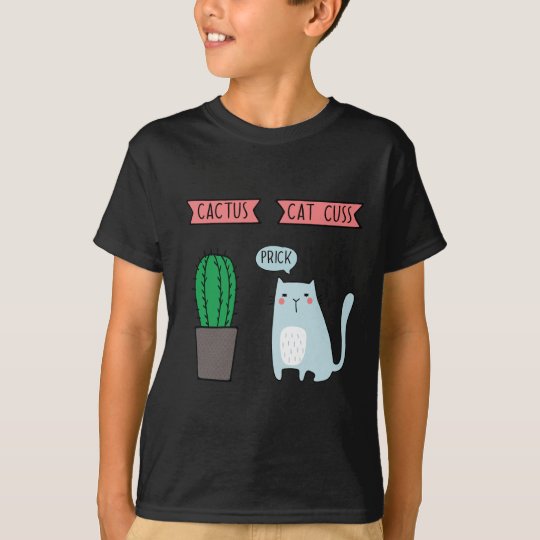 Funny cat and cactus T-Shirt