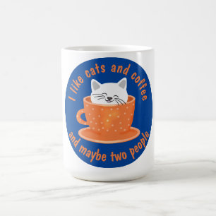 Funny Cat and Coffee Lover Coffee Mug