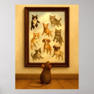 Funny Cat and Dog Wall Art