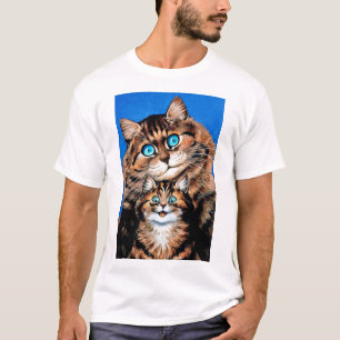 Funny Cat and Kitten, Louis Wain T-Shirt