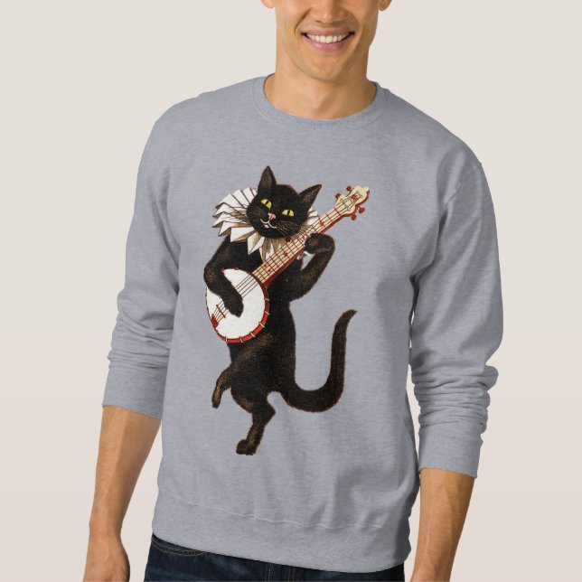 Funny Cat and Mouse  Sweatshirt (Front)
