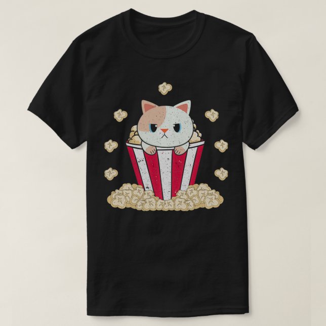 Funny Cat Animal Popcorn Pullover  (Design Front)