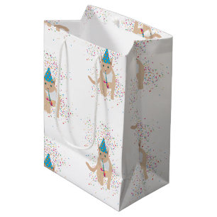 Funny Cat Animals Having a Party Medium Gift Bag