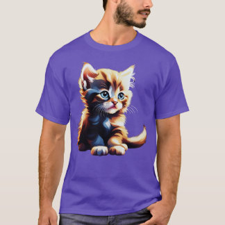 funny cat art print This cute Cat Art Design for c T-Shirt