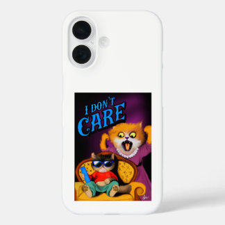 Funny Cat Artwork. iPhone 16 Case